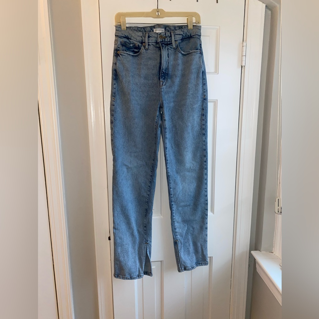Good American Brand New!! Good Boy Straight Jeans | Indigo541 Size 6/28